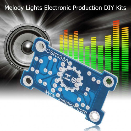 Voice Control 5MM green LED melody lamp lights electronic production suite DIY kit