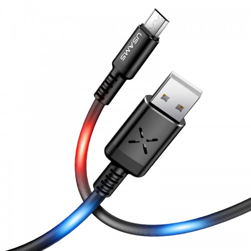 Micro USB кабел с LED осветяване USAMS U16 Voice Control LED