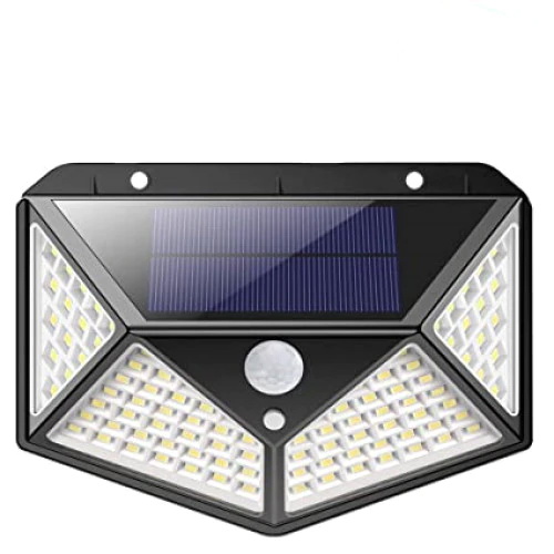 Соларна LED лампа със сензор за движение и 100 светлодиода