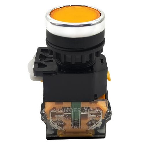Button switch LA38-11 LA38-11BN flat button self-reset button switch 22mm Button switch LA38-11 LA38-11BN flat button self-reset button switch 22mm