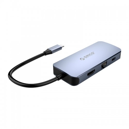 Orico докинг станция Type-C Power Distribution 3.0 100W - LAN, HDMI, Type-C x 1, USB3.0 x 3