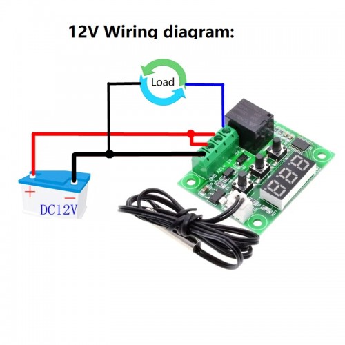 W1209 Mini Thermostat Temperature Controller Incubation Thermostat Temperature Control Switch Digital DC 12V heat cool with led W1209 Mini Thermostat Temperature Controller Incubation Thermostat Temperature Control Switch Digital DC 12V heat cool with led