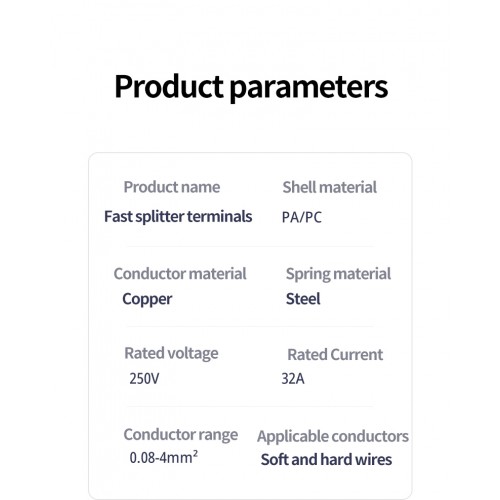 SPL-24 PCT electric wire crimp splicing push in terminal wire connectors SPL-24 PCT electric wire crimp splicing push in terminal wire connectors