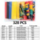 328pcs Color Heat Shrinkable Tube Suit PE Heat Shrinkable Tube Heat Shrinkable Insulating Sleeve Combination Hot Pin