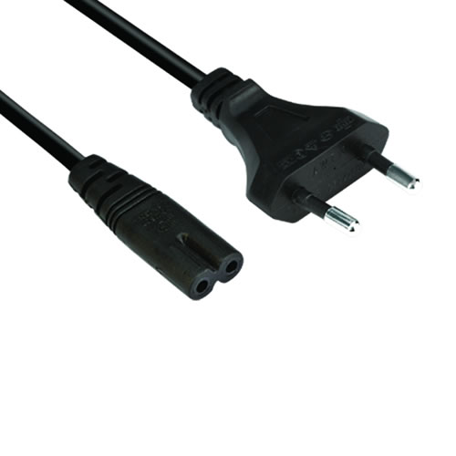 захранващ кабел за лаптоп VCom 2C - CE023 - 1.8 метра - 0.75mm2