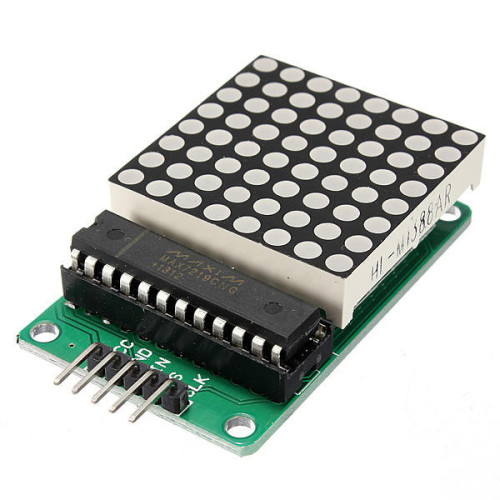 Точков матричен MCU LED модул MAX7219 с кабел Dupont / червен Точков матричен MCU LED модул MAX7219 с кабел Dupont