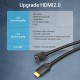 Vention HDMI Right Angle 90 Degree v2.0 M / M 4K/60Hz Gold - 2M Black