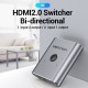 Vention HDMI 2.0 Switcher/Splitter 2-Port Bi-Direction - Silver Aluminium