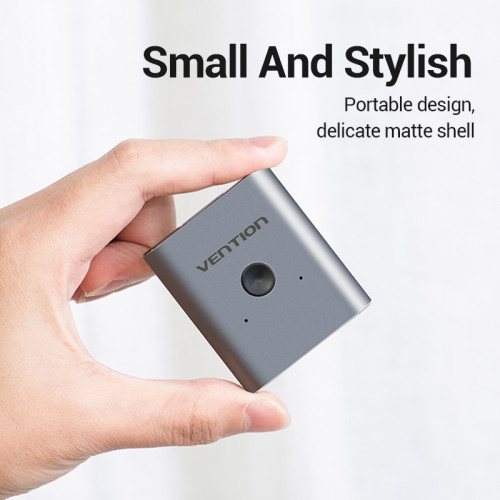 Vention HDMI 2.0 Switcher/Splitter 2-Port Bi-Direction - Silver Aluminium Vention HDMI 2.0 Switcher/Splitter 2-Port Bi-Direction - Silver Aluminium