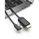 Кабел Vention Type-C to HDMI Cable Right Angle 1.5 метра / черен