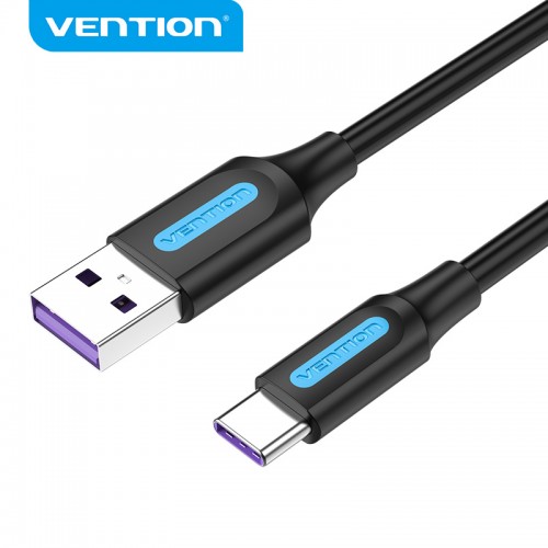 Кабел Vention USB 3.1 Type-C / USB 2.0 AM - 1.5 метра / черен