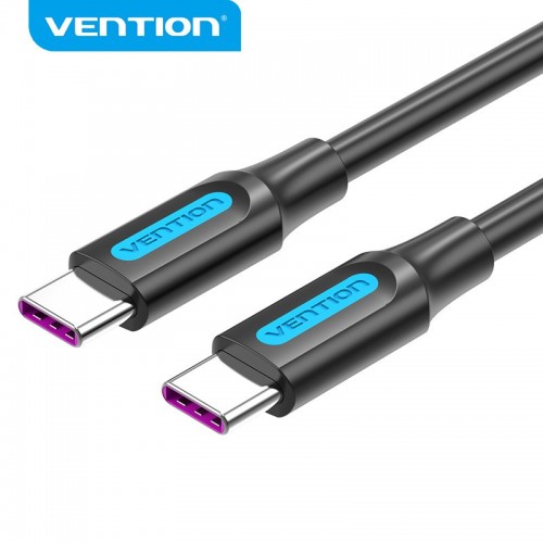Vention USB 2.0 Type-C to Type-C - 1.5M Black 5A Fast Charge