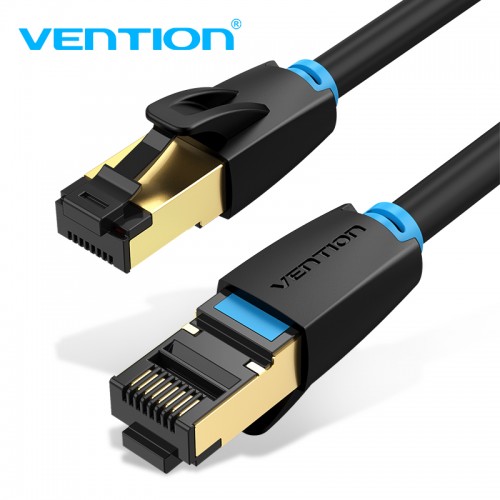 Кабел Vention LAN SFTP Cat.8 Patch Cable - 1 метър / черен