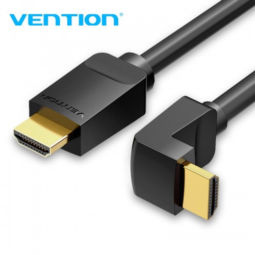 Vention HDMI Right Angle 90 Degree v2.0 M / M 4K/60Hz Gold - 2M Black