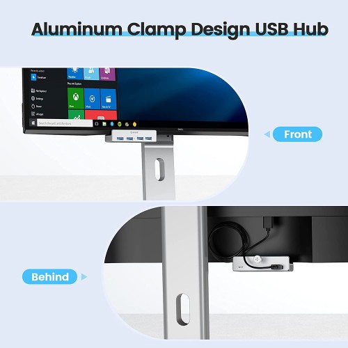 Orico USB 3.0 HUB Clip Type 4 port - aux Micro-USB power input, Aluminum - MH4PU-P-SV Orico USB 3.0 HUB Clip Type 4 port - aux Micro-USB power input, Aluminum - MH4PU-P-SV