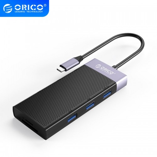 докинг станция Type-C Orico Power Distribution 3.0 87W - HDMI, Type-C x 1, USB3.0 x 1, USB 2.0 x 2, LAN, SD, VGA, Audio