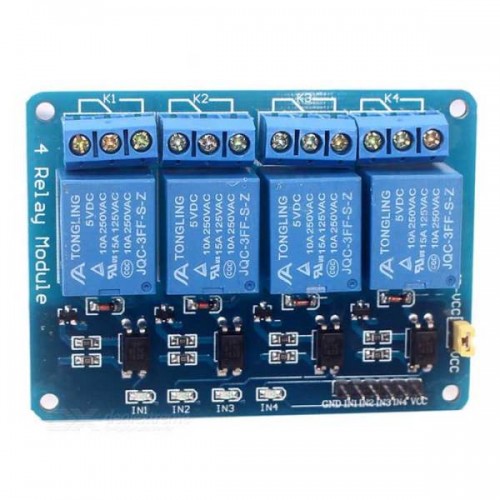 4 channel relay module with Optocoupler isolation 12V