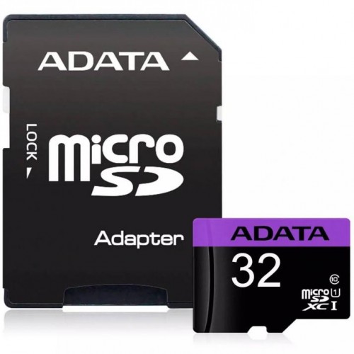 Карта памет ADATA microSDHC UHS-I Class 10 V10 A1 / 32GB / с адаптер
