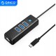 Orico HUB USB3.1 3 port + LAN 1000M - PW3UR-C3-015-BK