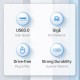 Orico HUB USB3.0 3 port + LAN 1000M - PW3UR-U3-015-BK