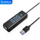 хъб Orico USB3.0 3 порта + LAN 1000M черен