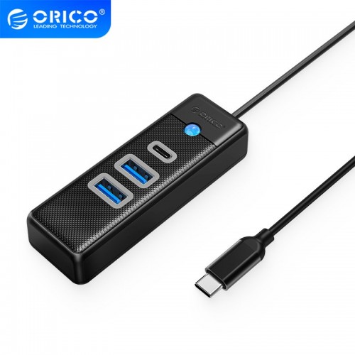 хъб Orico USB3.1 3 порта - 2 x USB3.0, 1 x Type C, черен