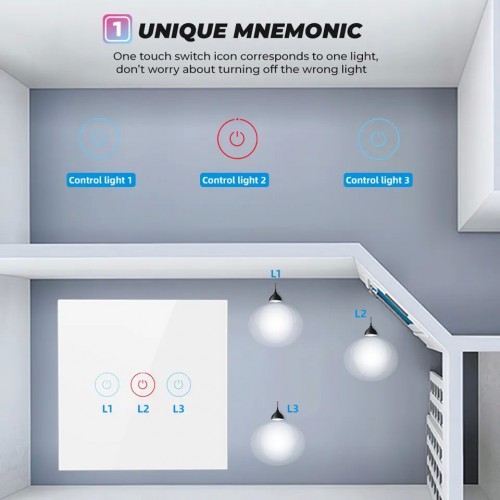 2 Gang touch Wall Switch 2 Gang touch Wall Switch