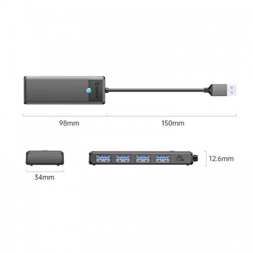 Orico HUB USB3.0 4 port Black Orico HUB USB3.0 4 port Black