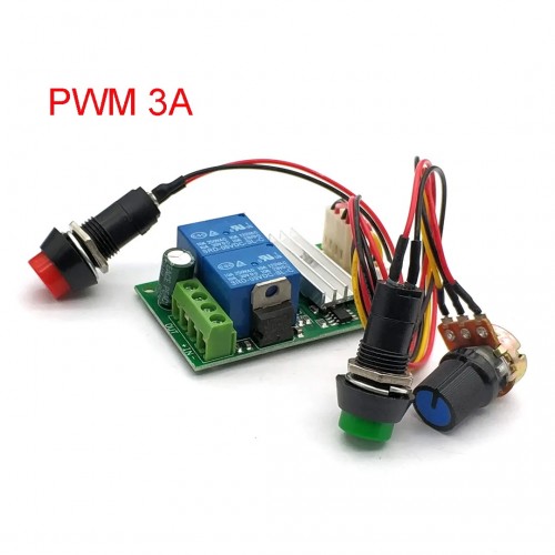 PWM DC Motor Speed Regulator Controller Board Adjustable Speed Control Reversible PWM Relay Module DC 6V-24V 12V 24V 3A 21kHz