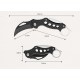 Titanium alloy handle folding knife