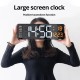 Голям електронен стенен часовник / цвет на екрана - бял