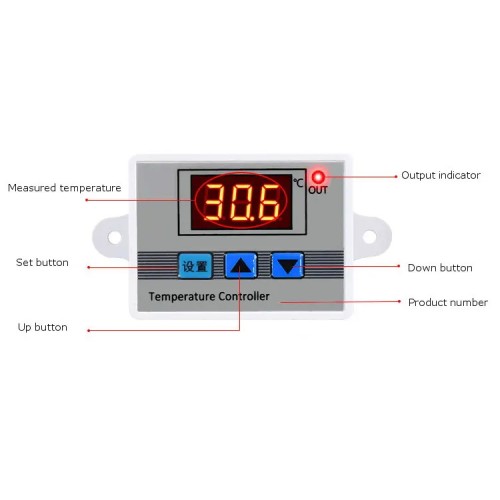XH-W3002 microcomputer digital display temperature controller switch 12V/120W XH-W3002 microcomputer digital display temperature controller switch 12V/120W