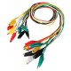 Цветни кабели тип крокодил, 10 броя в комплект / големи