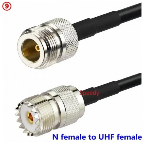 Cable N female - UHF female / LMR240 / 50 cm