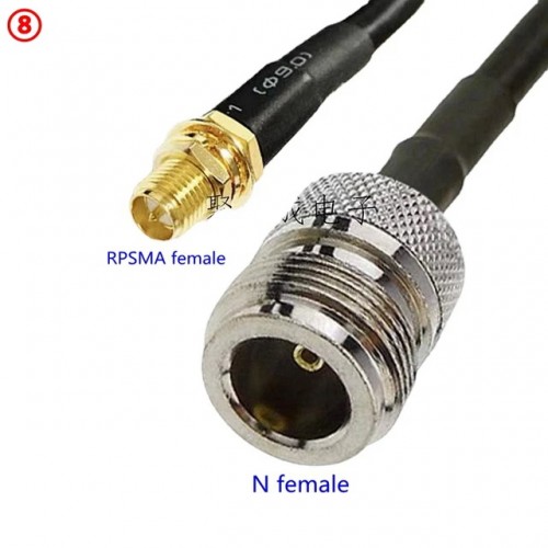 Cable RP SMA female - N female / RG58 / 50 cm