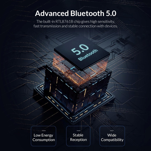 Orico Bluetooth 5.0 USB adapter, black - BTA-608-BK Orico Bluetooth 5.0 USB adapter, black - BTA-608-BK