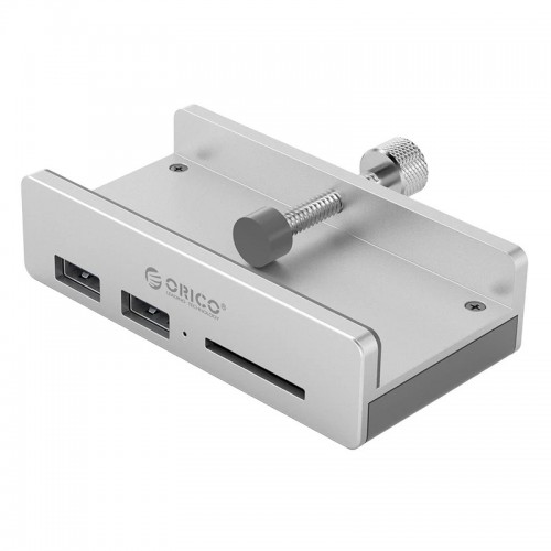 Orico USB 3.0 HUB Clip Type 2 port, SD card reader - aux Micro-USB power input, Aluminum - MH2AC-U3-SV Orico USB 3.0 HUB Clip Type 2 port, SD card reader - aux Micro-USB power input, Aluminum - MH2AC-U3-SV