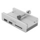 Orico USB 3.0 HUB Clip Type 2 port, SD card reader - aux Micro-USB power input, Aluminum - MH2AC-U3-SV