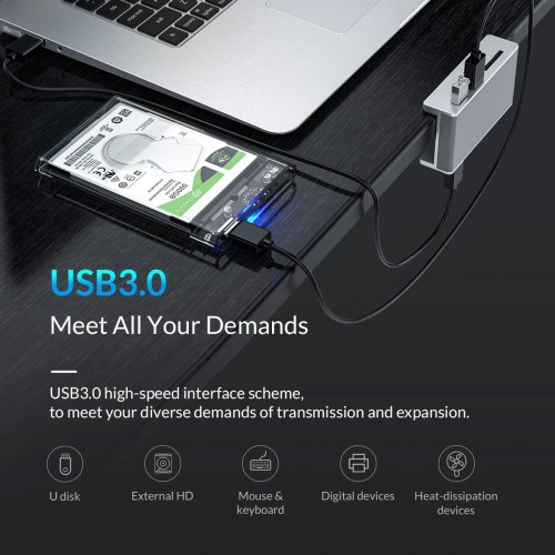Orico USB 3.0 HUB Clip Type 2 port, SD card reader - aux Micro-USB power input, Aluminum - MH2AC-U3-SV Orico USB 3.0 HUB Clip Type 2 port, SD card reader - aux Micro-USB power input, Aluminum - MH2AC-U3-SV