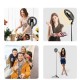 USAMS Wireless Bluetooth Selfie Stick With Led Ring Light