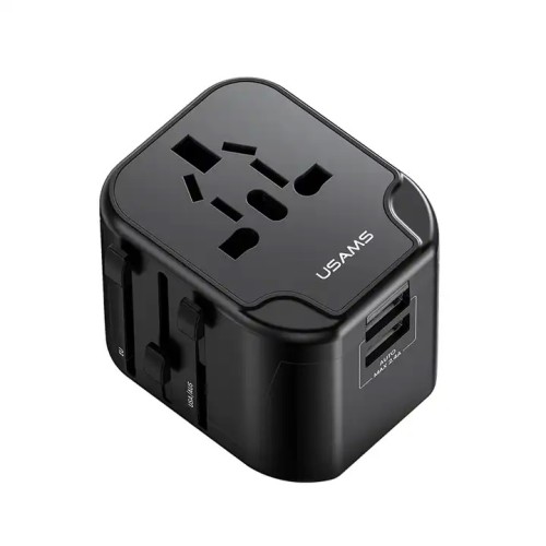 USAMS US-CC173 T55 Universal International Travel Power Adapter / Black