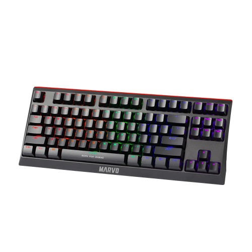 механична геймърска клавиатура Marvo KG953G - Blue switches, 87 keys TKL, RGB