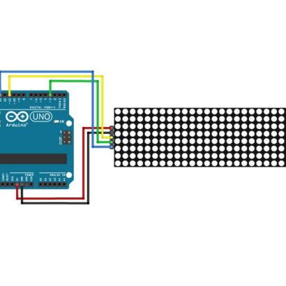 MAX7219 Dot Matrix Module Microcontroller 4 In One Display with 5P Line Red Green Blue For Arduino