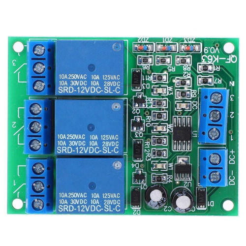 Самозаключващ се релеен модул, 3 канален 3 Channel Relay 3CH Self-Locking Relay Module