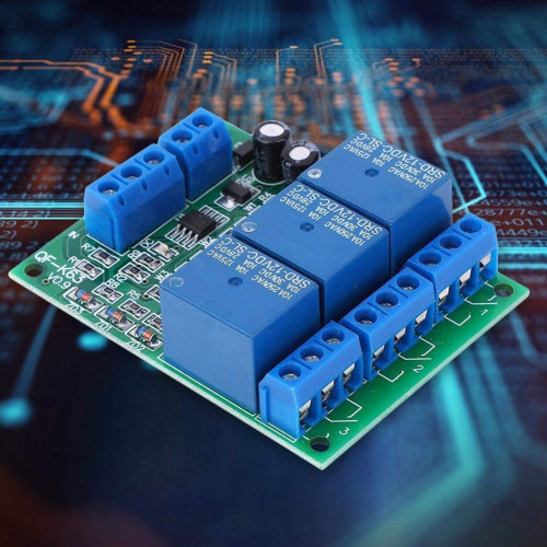 Самозаключващ се релеен модул, 3 канален 3 Channel Relay 3CH Self-Locking Relay Module