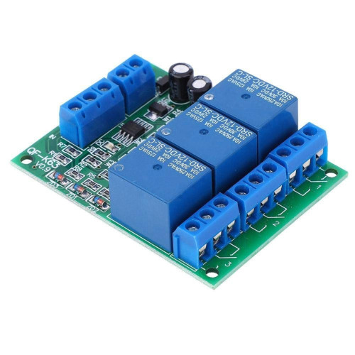Самозаключващ се релеен модул, 3 канален 3 Channel Relay 3CH Self-Locking Relay Module
