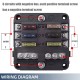 Car Boat Fuse Box Holder With 6 Ways Blade Fuse