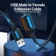 Кабел Vention USB 3.0  Extension AM / AF - 3 метра черен