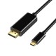 кабел VCom Type-C to DisplayPort - 8K Black - 1.8 метра