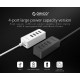 Orico USB2.0 HUB 4 port - USB/Micro USB input, Black - W5P-U2-030-BK-EP